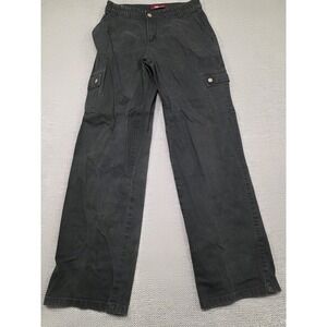 Lee Riveted Black Cargo Pants Wide Leg Utility Trousers LMKH551043 Men 10M 28x29